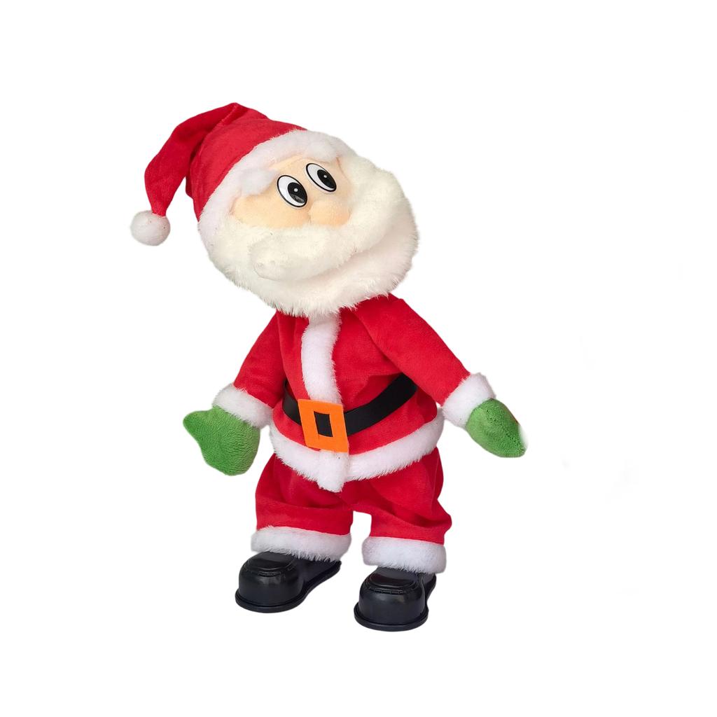 Electric Dancing Santa Claus Toy Christmas Decoration Animated Moving Butt Santa Holiday Figurine Battery Operated Festive Ornament