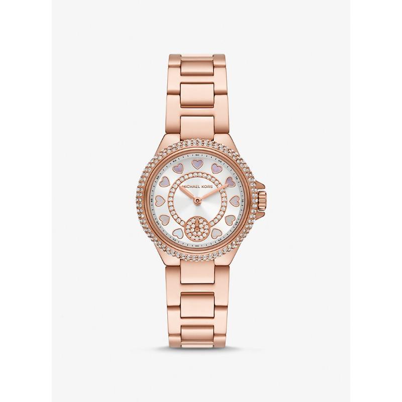 

Мини-часы Michael Kors Camille с паве, покрытие из розового золота, MK4700 розового золота