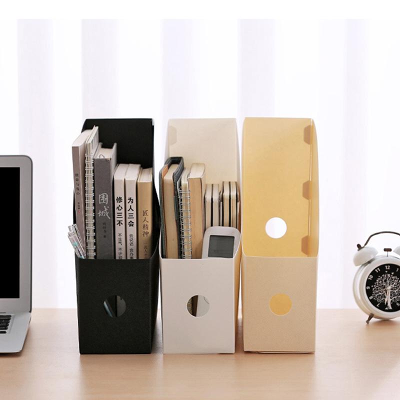 Office Document File Storage Box Folding Desktop Organizer Books Pencil Sundries