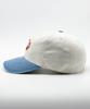 Wieoldeuwoldeu Red Circle Logo Patch Denim Color Block Ball Cap
