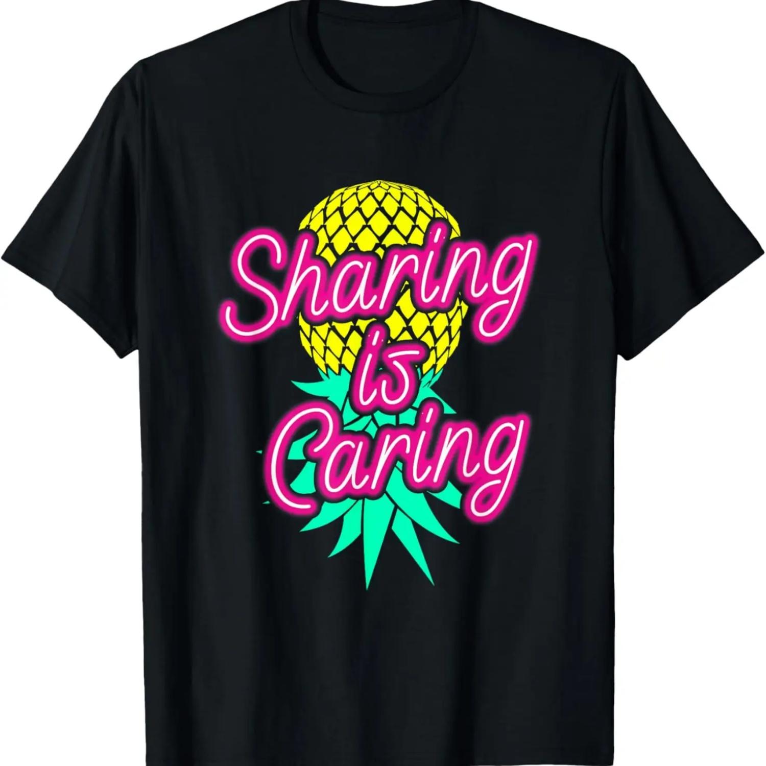Sharing Is Caring Swinger Pineapple Party Mode T-Shirt S