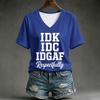 Women's Casual Letter Print Short Sleeve T-Shirt
