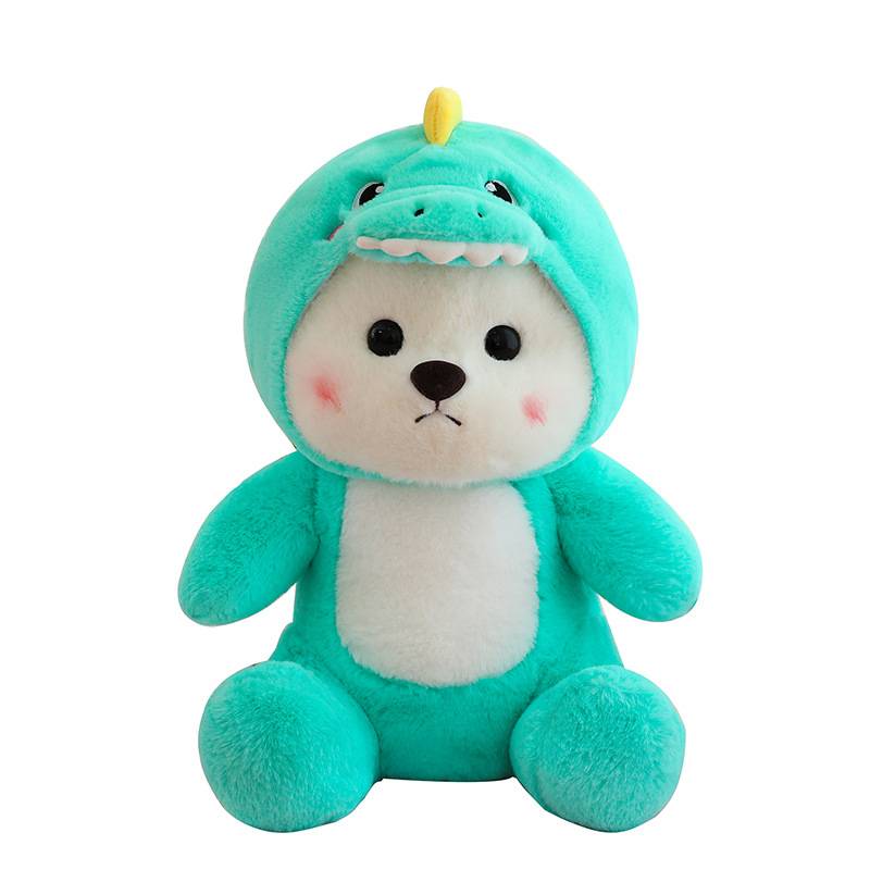 

Dinosaur Transforming Bear Doll Rabbit Plush Toy Sleeping Pillow Decoration Home Bear,35cm/13.78in