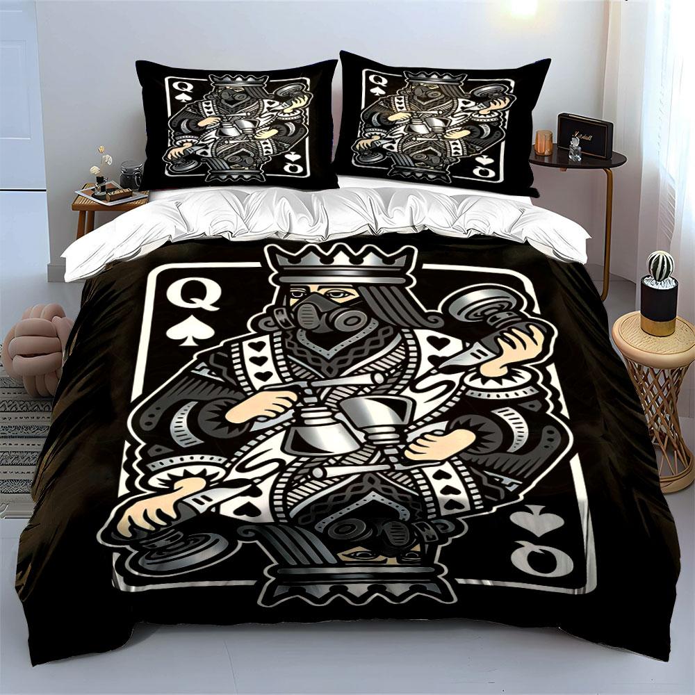 Queen of Spades design. Bedding sets Duvet cover sets Duvet covers Pillowcases(1 * Duvet Cover 2 * Pillowcases without duvet insert)