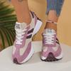 Women's Spring Thick-Soled Platform Gump-Style Casual Shoes With Cross-Strap Detail, Slim-Fit Footwear, Available In Large Sizes.