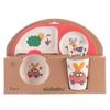 Creative Bamboo Fiber Children's Tableware 5-piece Set for Kindergarten Baby