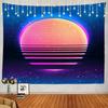 Northern Lights Wall Tapestry,View Over A Lake Green Storm Cloud Sky Wall Hanging Large Tapestry Decoration Polyester Fiber