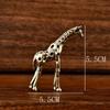 Vintage Mässing Giraff Prydnad Kontorsbord Skrivbordsdekoration Tehusdjur Miniatyrstaty Heminredning