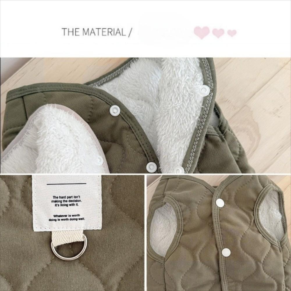 Baumwoll-Haustierjacke mit D-Ring Welpenmantel Niedliche Winter-Haustierweste für kleine bis mittelgroße Haustiere