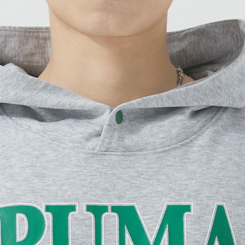 Puma Buchstabenaufdruck Kapuzenpullover Lässig Langarm Sweatshirt Unisex Sweatshirt Grau 682921-04