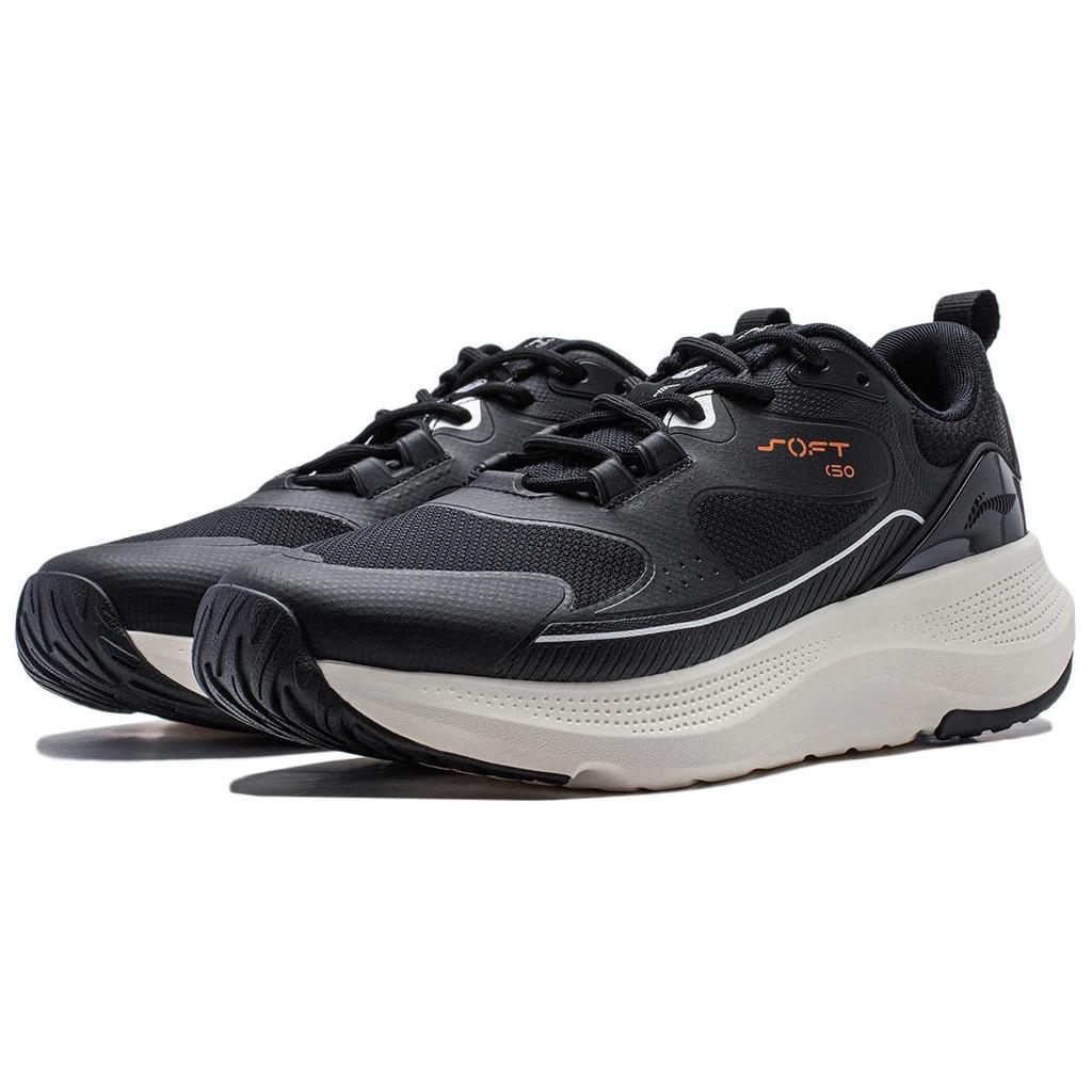 Li Ning Soft Element Respirabil Talpă Groasă Pantofi Casual Bărbați Adidași Negru AGLU011-3