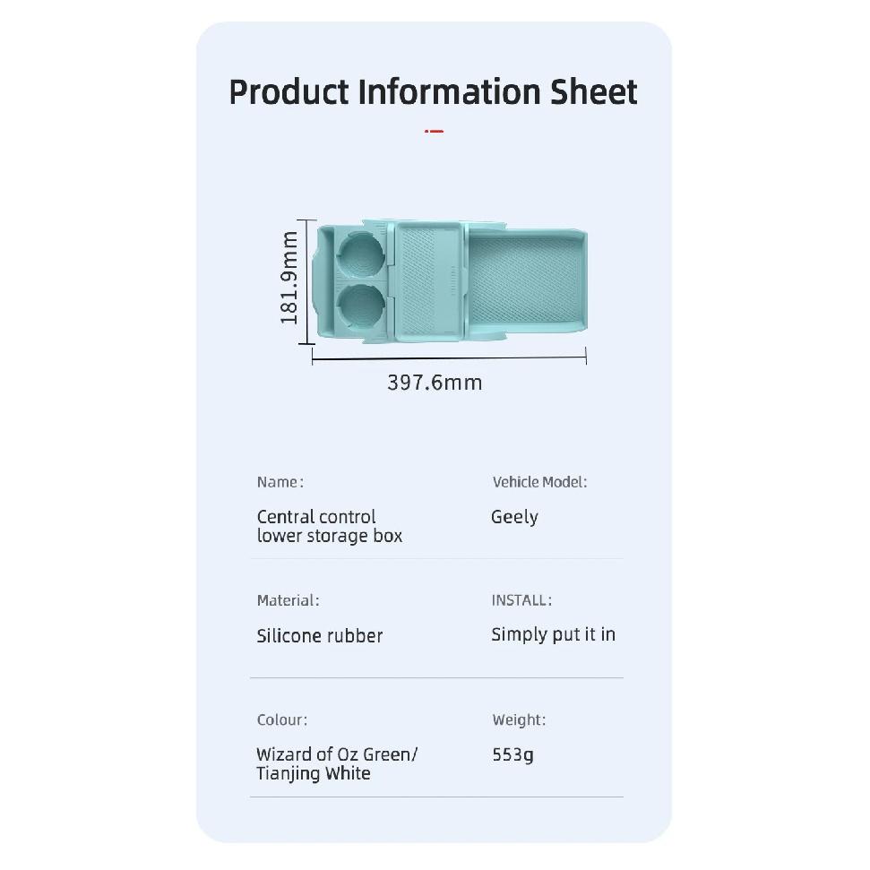 Suitable for Geely 25 Star Wish Central Control Lower Storage Box Glasses Storage Box Car Supplies Restoration Accessories