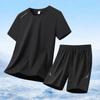 Sports & Casual Ice-Silk Quick-Dry Stretch Set Lightweight Loose-Fitting Breathable Short-Sleeve T-Shirt Men's Set