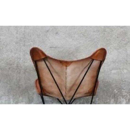 Vintage Handmade Classic Cover Cowhide Leather Butterfly Chair  (Cover Only)