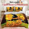 Duvet Cover Printed With Christmas Decoration Super Soft Brushed Microfiber Double Bed Comfortable Set With Zipper Closure And 2 Pillowcases