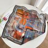 Summer new double-sided velvet scarf air-conditioned room with shawl women travel photo thin sunscreen 61 small square scarf