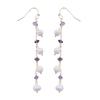 Original Handmade 14K Gold Filled Natural Freshwater Pearl Amethyst Flower Lady Tassel Drop Earrings  Female Gift