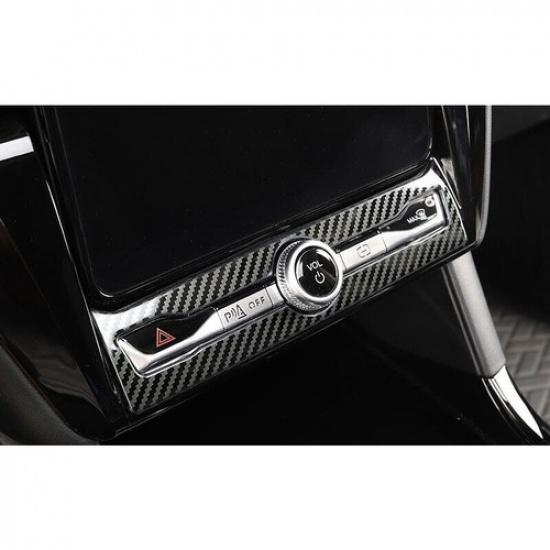 Volume Switch Button Panel Cover Trim Carbon Fiber - For Ford Explorer