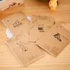 4 Piece Mini Small Kraft Paper Notebook Notepad Office Stationery School Supplies Pocket Diary Violin Shoes Piano Milk Tea