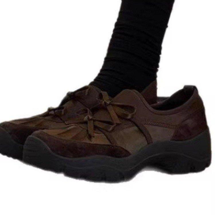 Sheepskin~ height increase 5cm niche ballet style sports loafers women's 2025 bow small leather shoes single shoes casual