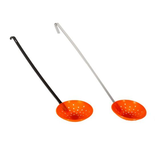 Lightweight Ice Fishing Ladle Big Holes Aluminum Alloy ABS Wear-Resistant Ice Fishing Strainer for Angling