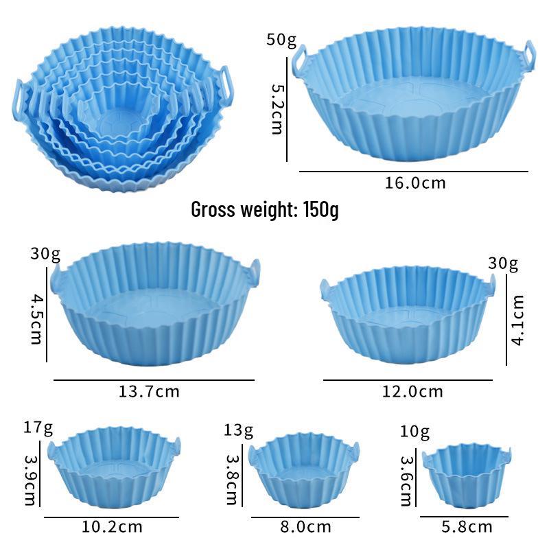 Silicone Baking Pan - High Heat Resistant, Easy to Clean, Round Mold for Air Fryers