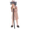 Costume di Halloween per Bambina Lupo Nonna Role Play Vestito Manica Lunga Stampa Floreale Abito per Performance Bambino