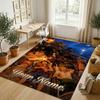 Personalized Crystal Velvet Carpet,One Piece Custom Printed Name, Plush Area Rug For Home Indoor Decor