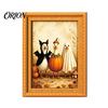 Autumn Home Decorations Wooden Black Cat Fridge Magnet, Seasonal Cartoon Kitchen Bathroom Decor, Spooky Gifts Cute Theme Photo Frame Magnets, Fun Gift