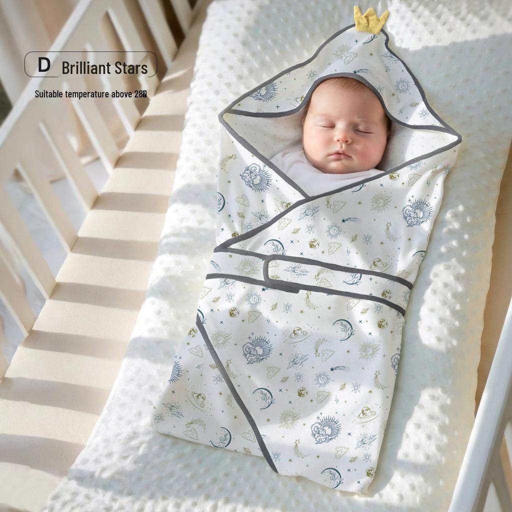 Summer Pure Cotton Newborn Swaddle Blanket - Double Layer, Lightweight Baby Essential Cloth