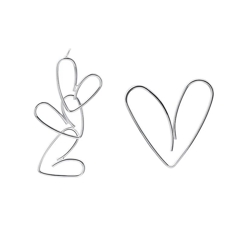 Korean Heart Hanging Earrings White Enamel Imitation Pearl Elegant Trendy Red Pink Acrylic Heart Dangle Earrings