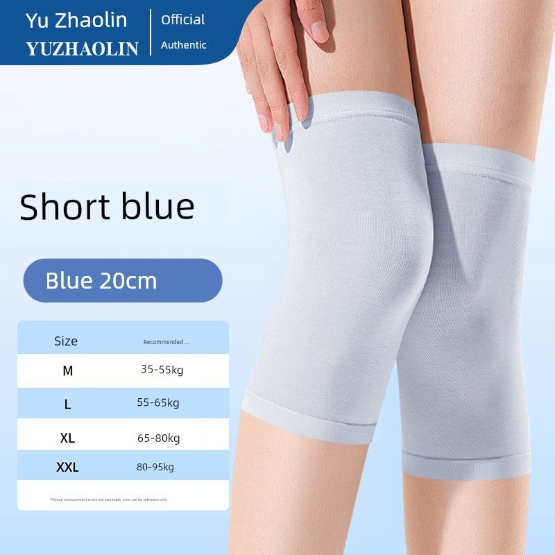 

Summer Modal Ultra-Thin Knee Brace for Inner Wear, Seamless, Suitable for Men, Women, and Elderly, Joint Warmth, Old Cold Legs, Air-Conditioned Rooms Short Style [Blue] M