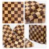 Checkerboard Wooden Slice Cup Mat Coaster Tea Coffee Mug Drinks Holder for DIY Tableware Decor Durable Pad Home Coaster