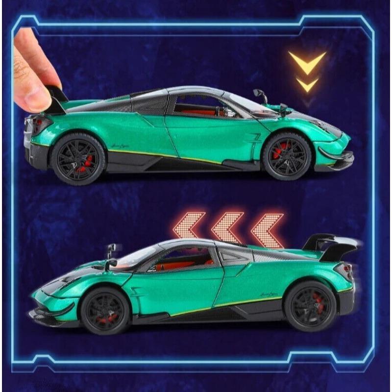 1/24 Pagani Huayra BC Legeringsbilmodell Støpt Lekebil Lyd Lys