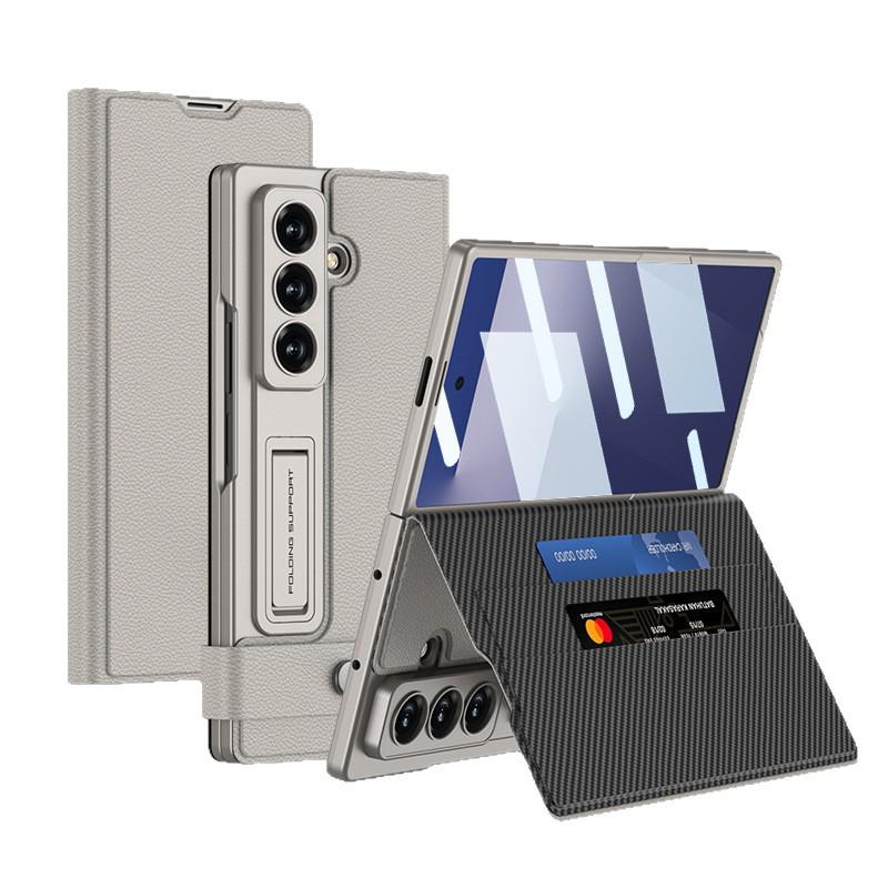 Samsung Z Fold7 Leather Flip Case: Trendy Integrated Protective Shell