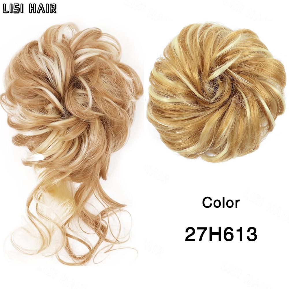 MERISIHAIR Synthetisch, 2 Stile, klassisch, zerzaust, Hochsteckfrisur, elastisch, unordentlicher Dutt, Haargummis, gefälschter Haarknoten, Donut, Pferdeschwanz, Haarknoten, Zubehör für Frauen, den täglichen Gebrauch