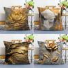 Golden Tree And Moon Abstract Painting Pillow Case Sofa Decorative Home Double-sided Printing Short Plush Cushion Pillow Cover