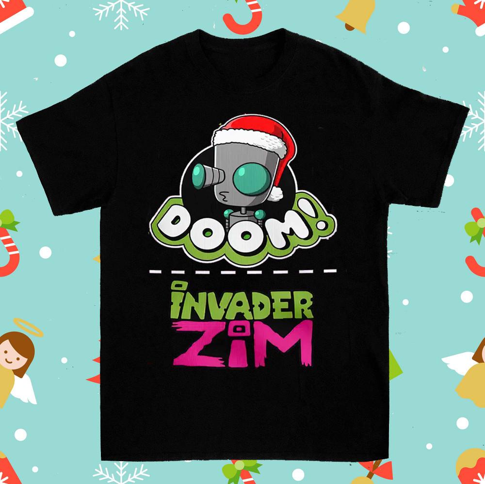 Уродливая Рождественская футболка Invader Zim Унисекс Футболка Смешной Подарок Размер S-4XL CO248 Унисекс Футболка XL