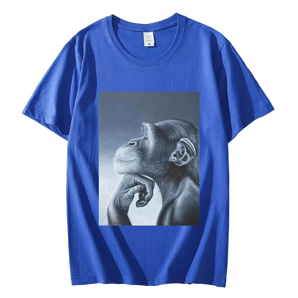 Funny Rage Bait Monkey Meme Tshirts Fashion Vintage Short Sleeve Tshirt Men Women Clothing Summer High Quality Cotton T Shirts