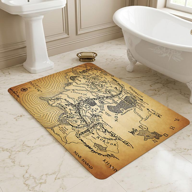 Middleearth Map Living Room Nonslip Area Rug Soft Carpet For Bedroom Game Playroom Sofa Office Home Decor Doormat Christmas Gift C9261003