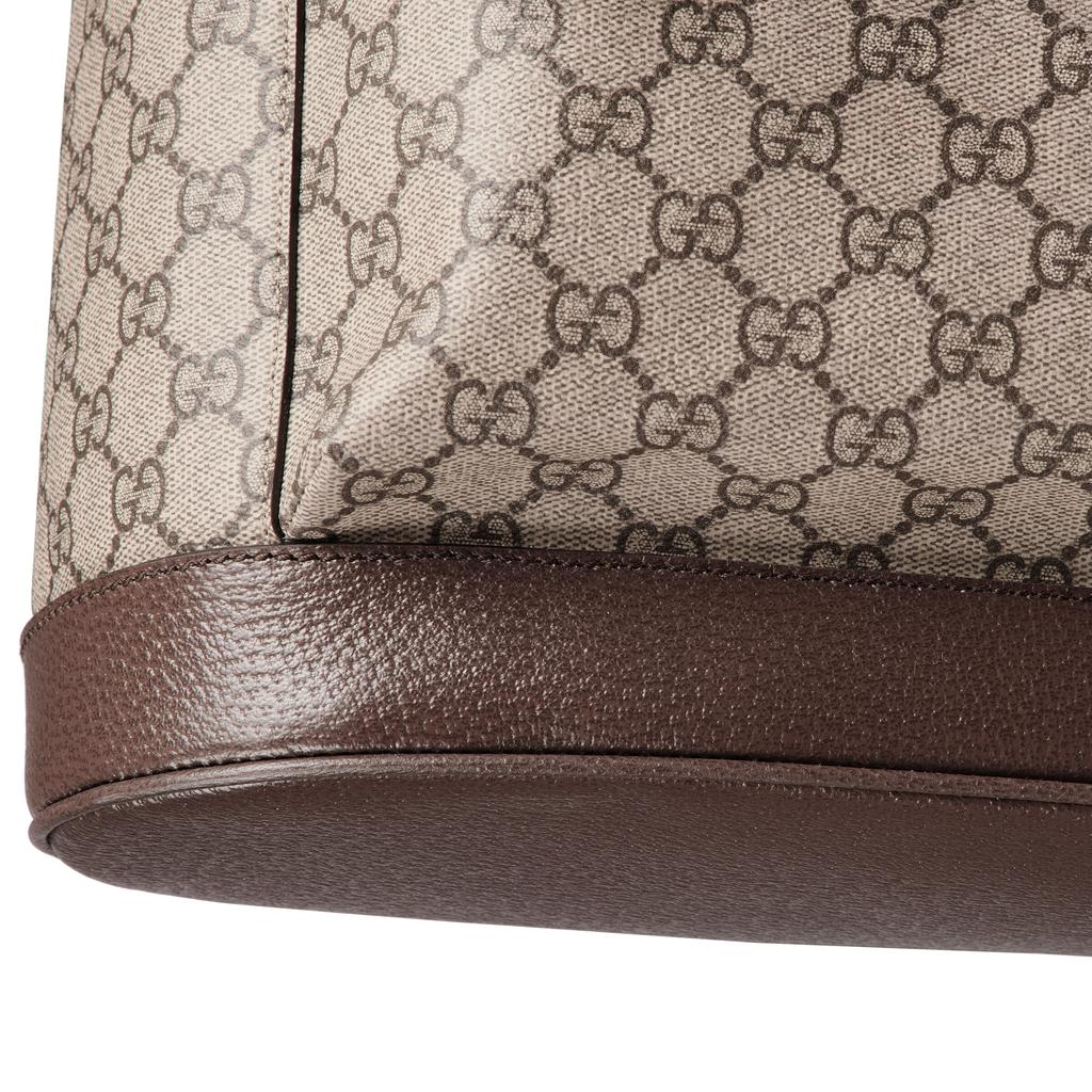 Gucci Ophidia GG Monogram Interwoven Pattern Double G Backpack Women Backpack Beige Dark-Brown 839109-FAEWQ-9845