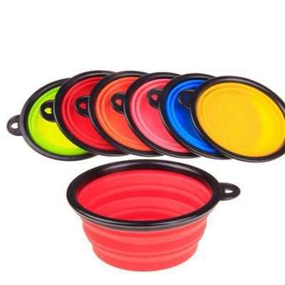 Pet Folding Silicone Bowl Travel Pet Bowl Travel Folding Silicone Portable Pet Bowl for Cats and Dogs