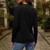 Women's Color Long Sleeve Cardigan Casual Knit Top for Everyday Wear