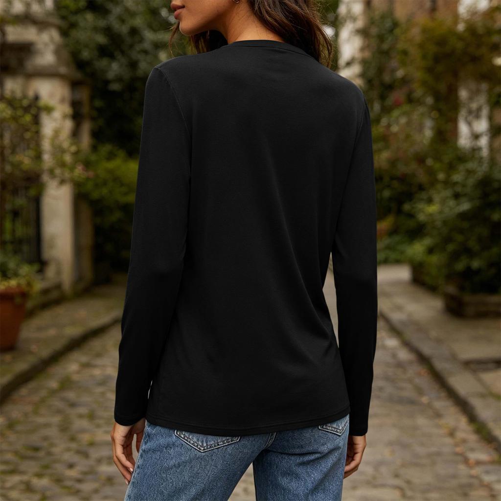Women's Color Long Sleeve Cardigan Casual Knit Top for Everyday Wear