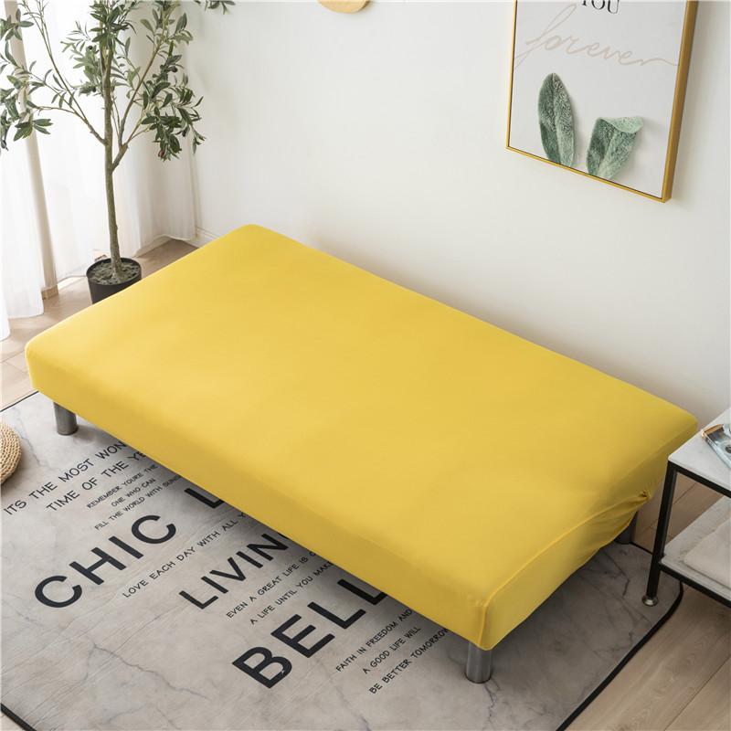 Solid Color Sofa Bed Cover All-inclusive Folding Sofa Covers for Living Roon Tight Wrap Couch Cover Without Armrest Funda Sofa