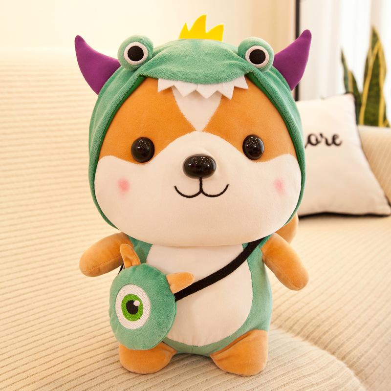 The new creative transformation squirrel plush toy dinosaur bee elk unicorn doll gives girls birthday gifts