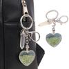Long Time Use Natural Stone Heart Shaped Photo Frame Keychain Resistant Wear Tear Ideal Meaningful Carry Item Gift