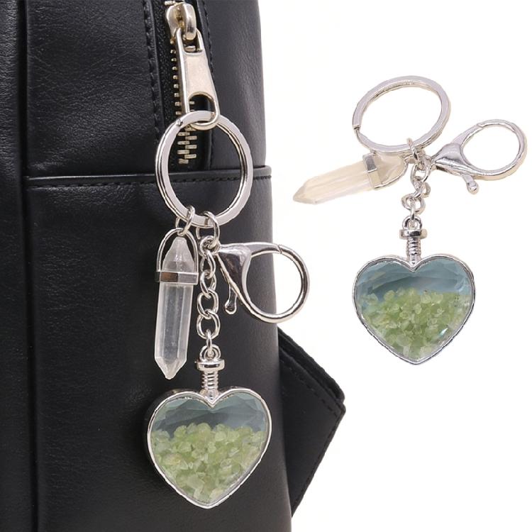 Long Time Use Natural Stone Heart Shaped Photo Frame Keychain Resistant Wear Tear Ideal Meaningful Carry Item Gift