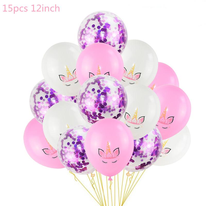 1 Set Einhorn Partyballons Geburtstagsballon Einhorn Dekoration Latex Konfetti Ballon Geburtstagsfeier Dekoration Ballons Kinder