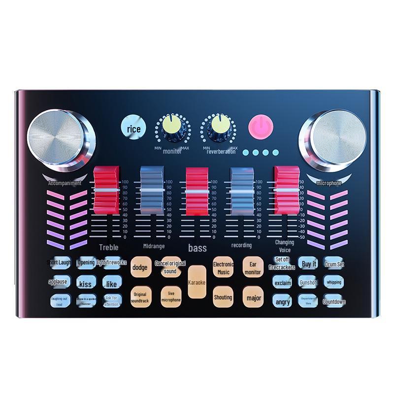 8 V18 Sound Card Set: Live Streaming Kit with Voice Changer, Microphone, and Phone/Computer Compatibility